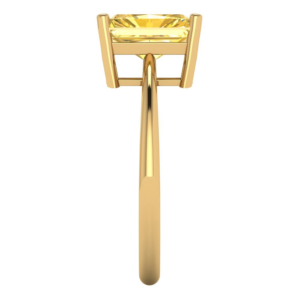 2.5 cttw Natural Citrine Solitaire  Engagement Ring - Solid Gold (Radiant Cut,8.5x6.5mm)
