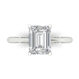 2.5 ct Brilliant Radiant Cut Natural Diamond Stone Clarity SI1-2 Color G-H White Gold Solitaire Ring