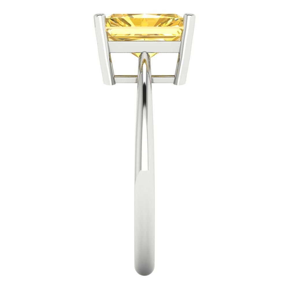 2.5 cttw Natural Citrine Solitaire  Engagement Ring - Solid Gold (Radiant Cut,8.5x6.5mm)