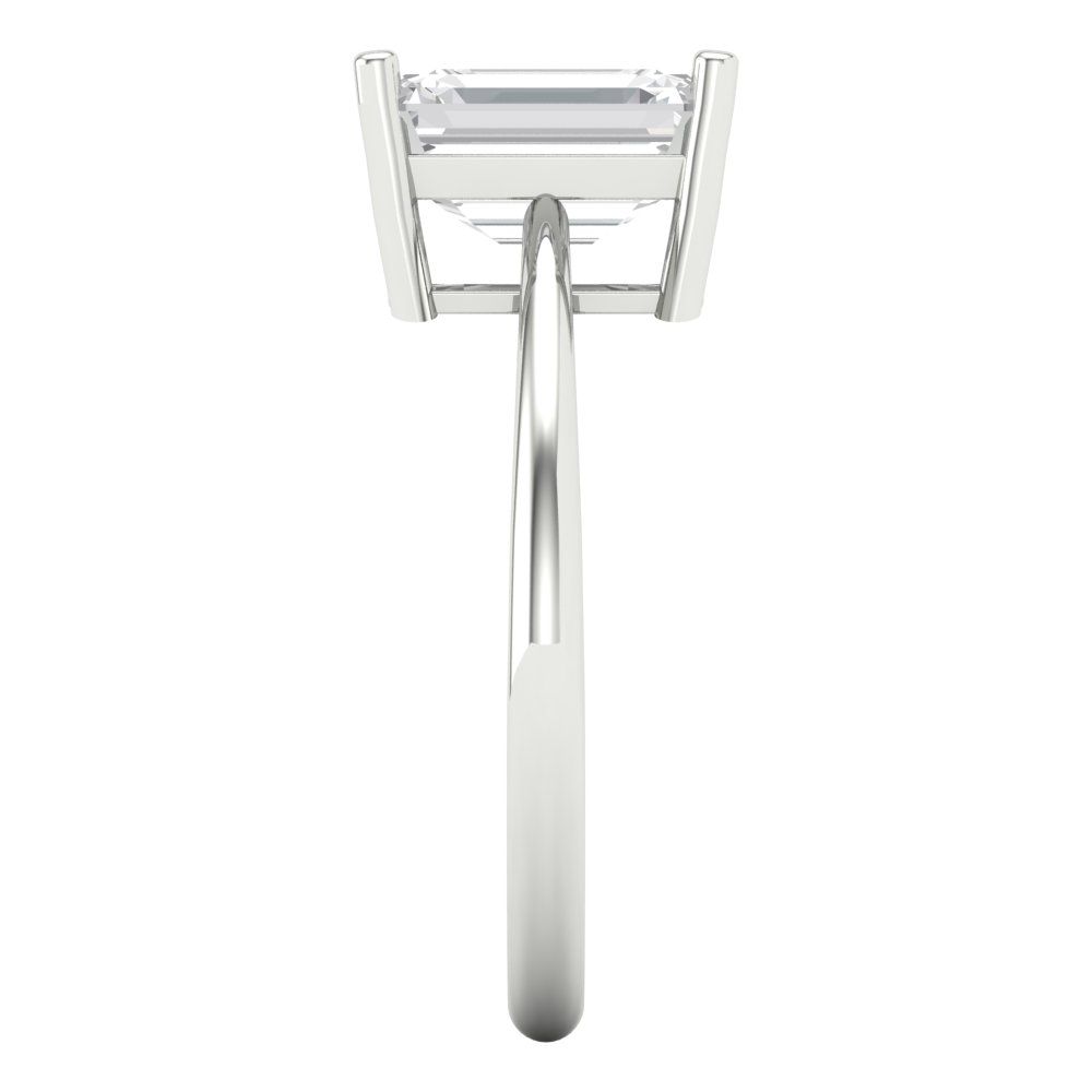 2.5 cttw Zirconia Simulated Diamond Solitaire  Engagement Ring - Solid Gold (VVS1, Radiant Cut,8.5x6.5mm)