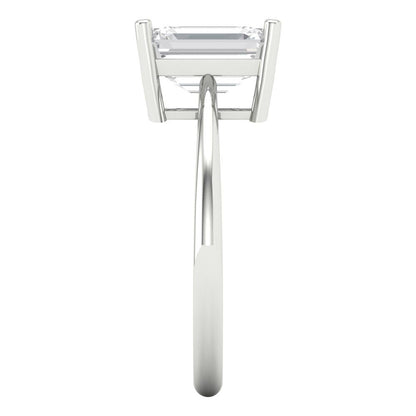 2.5 cttw Zirconia Simulated Diamond Solitaire  Engagement Ring - Solid Gold (VVS1, Radiant Cut,8.5x6.5mm)