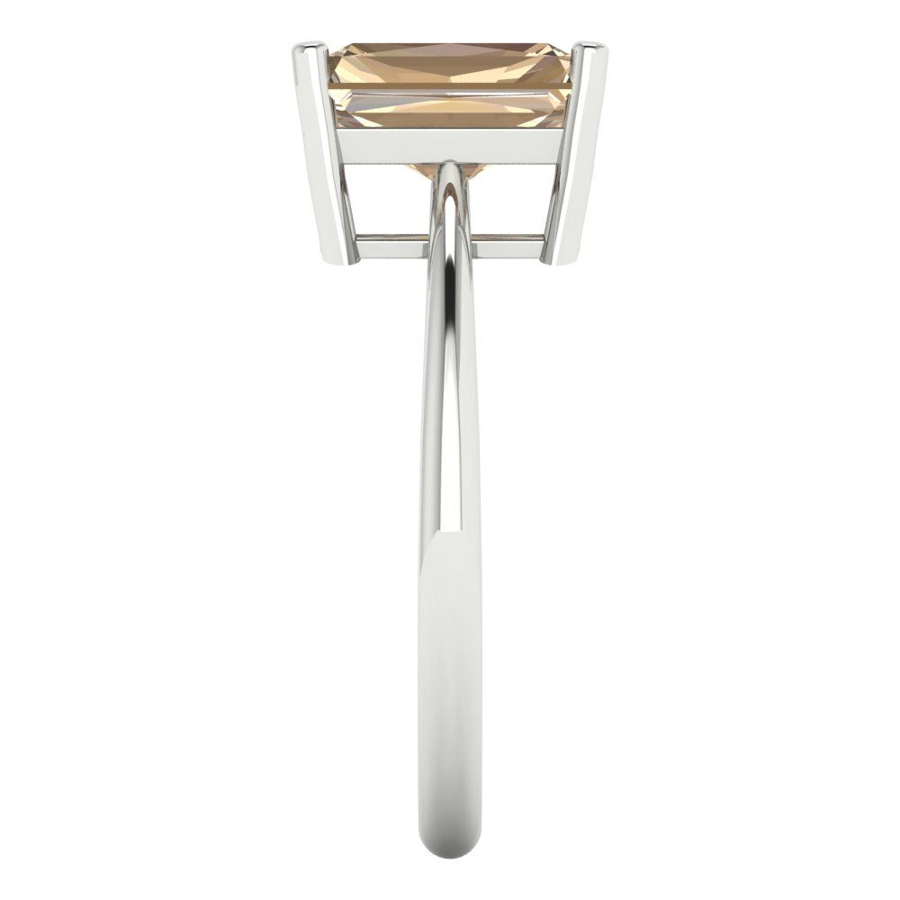 2.5 cttw Yellow Moissanite Solitaire  Engagement Ring - Solid Gold (Radiant Cut,8.5x6.5mm)