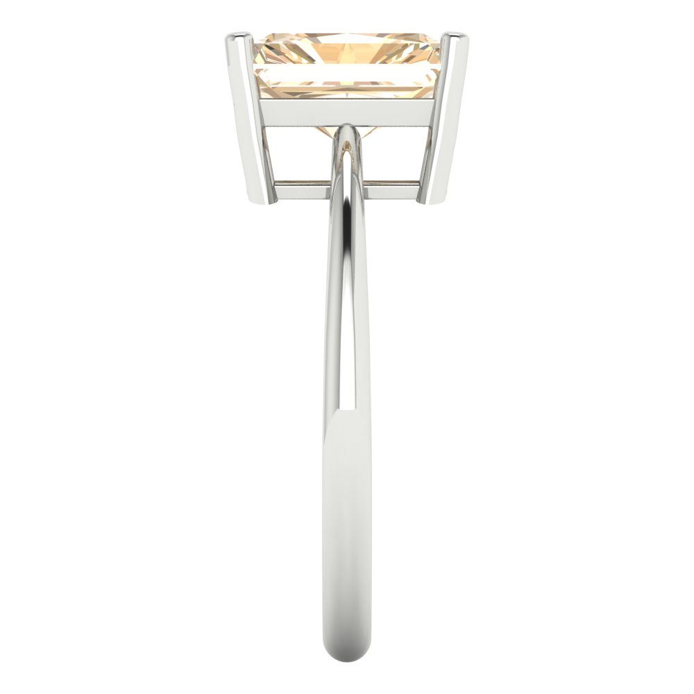 2.5 cttw Natural Morganite Solitaire  Engagement Ring - Solid Gold (Radiant Cut,8.5x6.5mm)