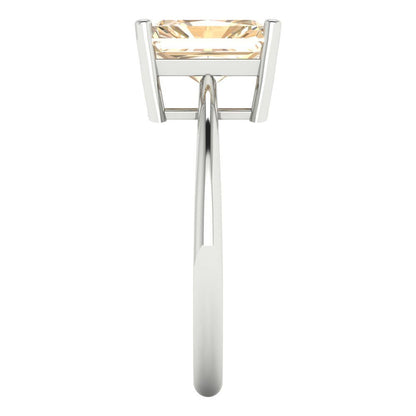 2.5 cttw Natural Morganite Solitaire  Engagement Ring - Solid Gold (Radiant Cut,8.5x6.5mm)