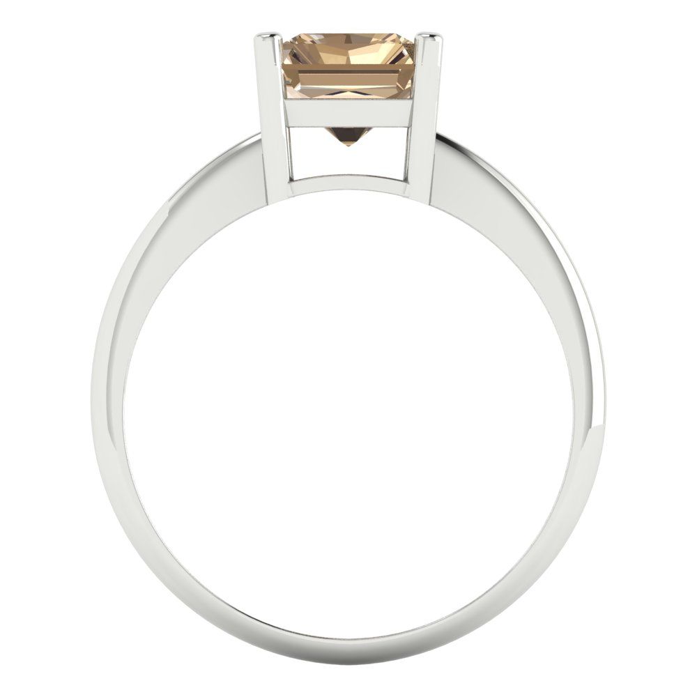 2.5 cttw Yellow Moissanite Solitaire  Engagement Ring - Solid Gold (Radiant Cut,8.5x6.5mm)