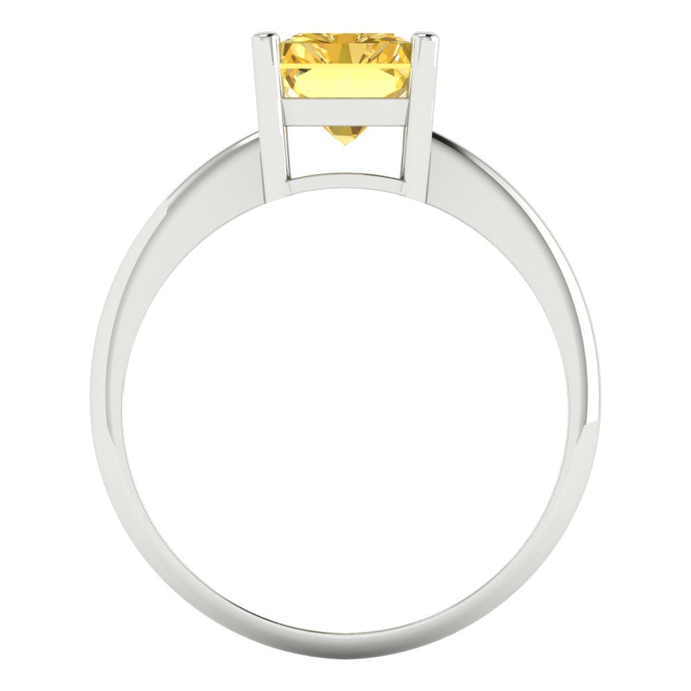 2.5 cttw Natural Citrine Solitaire  Engagement Ring - Solid Gold (Radiant Cut,8.5x6.5mm)