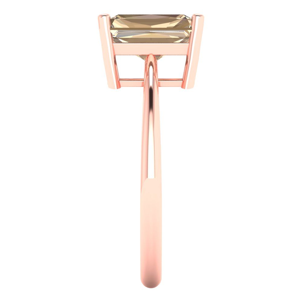 2.5 cttw Yellow Moissanite Solitaire  Engagement Ring - Solid Gold (Radiant Cut,8.5x6.5mm)