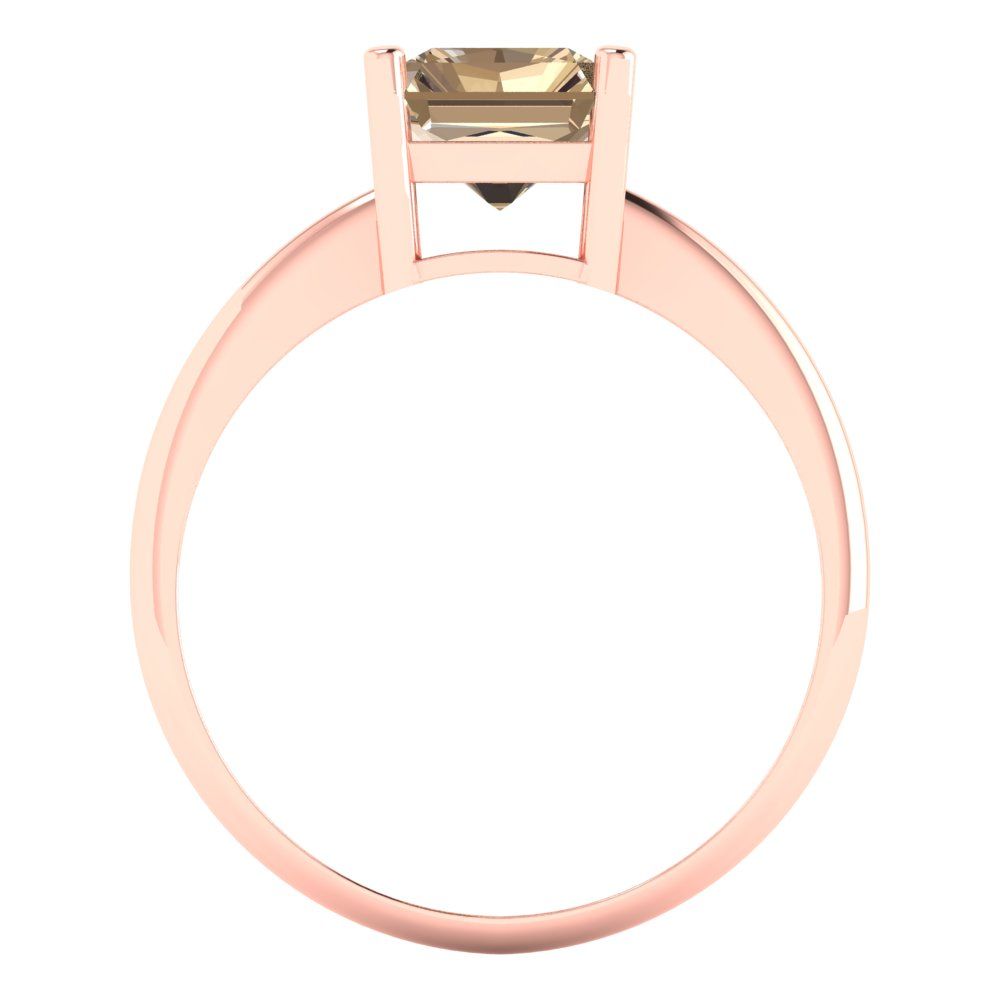 2.5 cttw Yellow Moissanite Solitaire  Engagement Ring - Solid Gold (Radiant Cut,8.5x6.5mm)