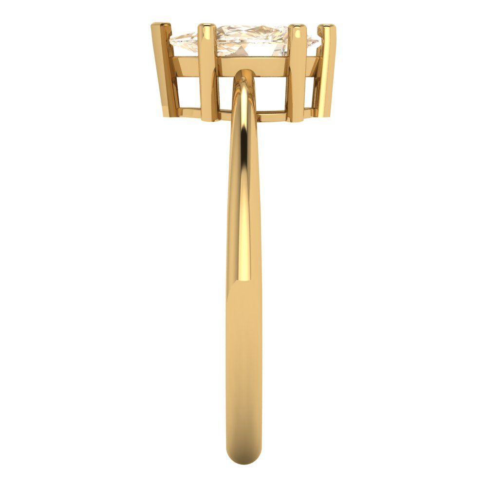 1 cttw Natural Morganite Solitaire  Engagement Ring - Solid Gold (Pear Cut,8x5mm)