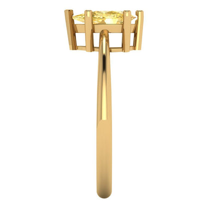 1 cttw Natural Citrine Solitaire  Engagement Ring - Solid Gold (Pear Cut,8x5mm)