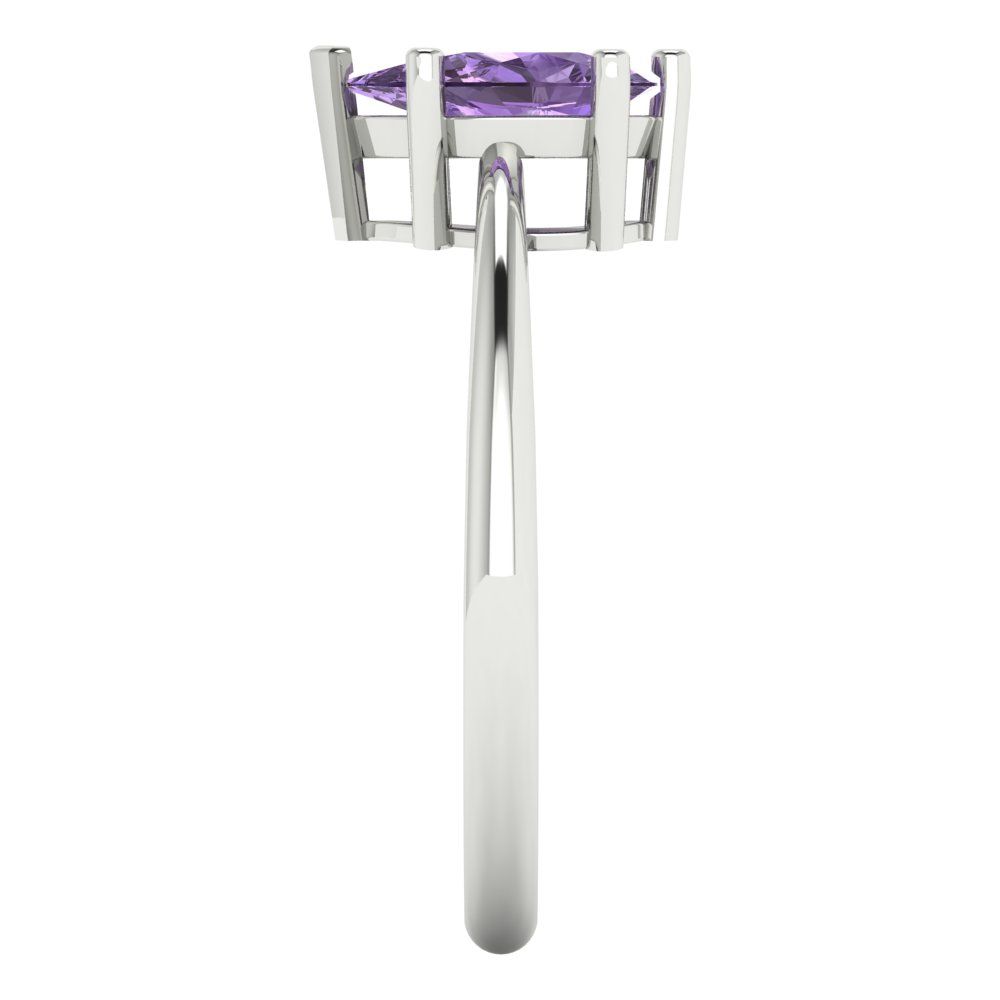 1 cttw Simulated Alexandrite Solitaire  Engagement Ring - Solid Gold (Pear Cut,8x5mm)