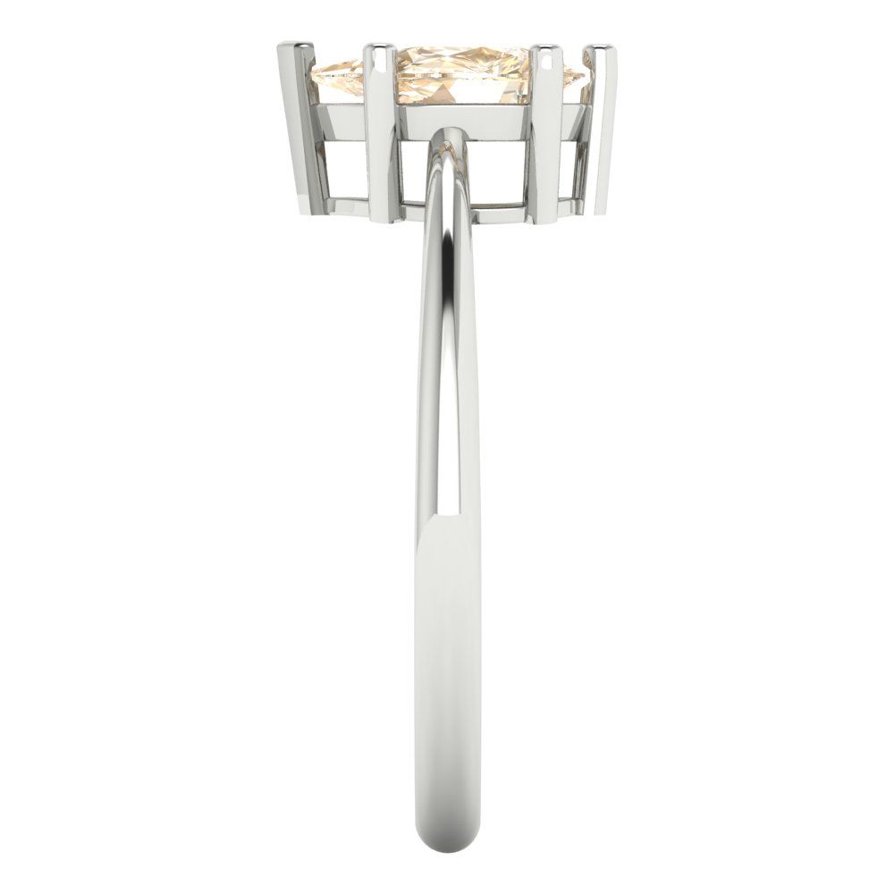 1 cttw Natural Morganite Solitaire  Engagement Ring - Solid Gold (Pear Cut,8x5mm)