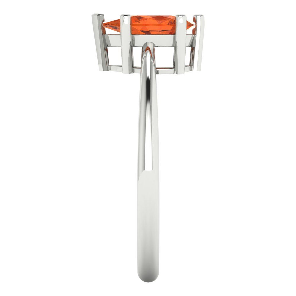 1 cttw Zirconia Simulated Red Diamond Solitaire  Engagement Ring - Solid Gold (VVS1, Pear Cut,8x5mm)