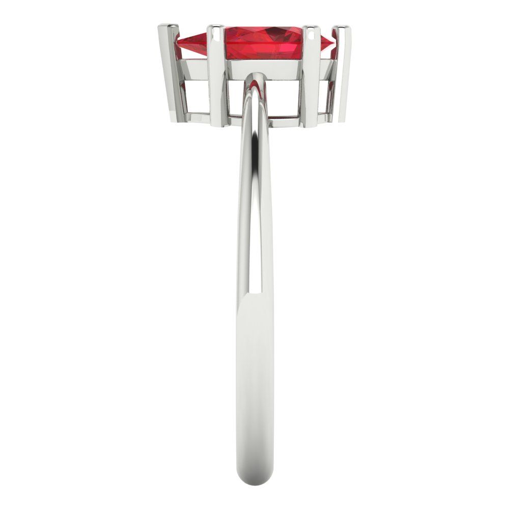 1 cttw Simulated Pink Tourmaline Solitaire  Engagement Ring - Solid Gold (Pear Cut,8x5mm)