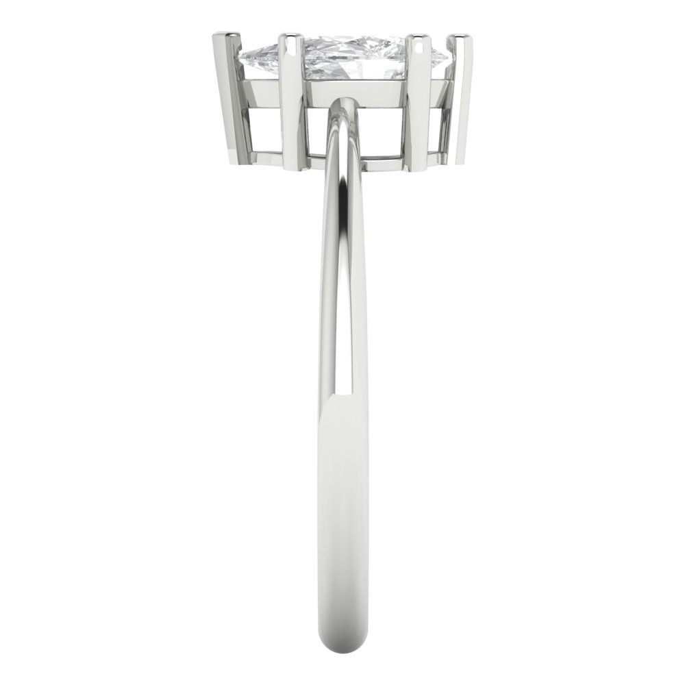 1 cttw White Sapphire Solitaire  Engagement Ring - Solid Gold (Pear Cut,8x5mm)