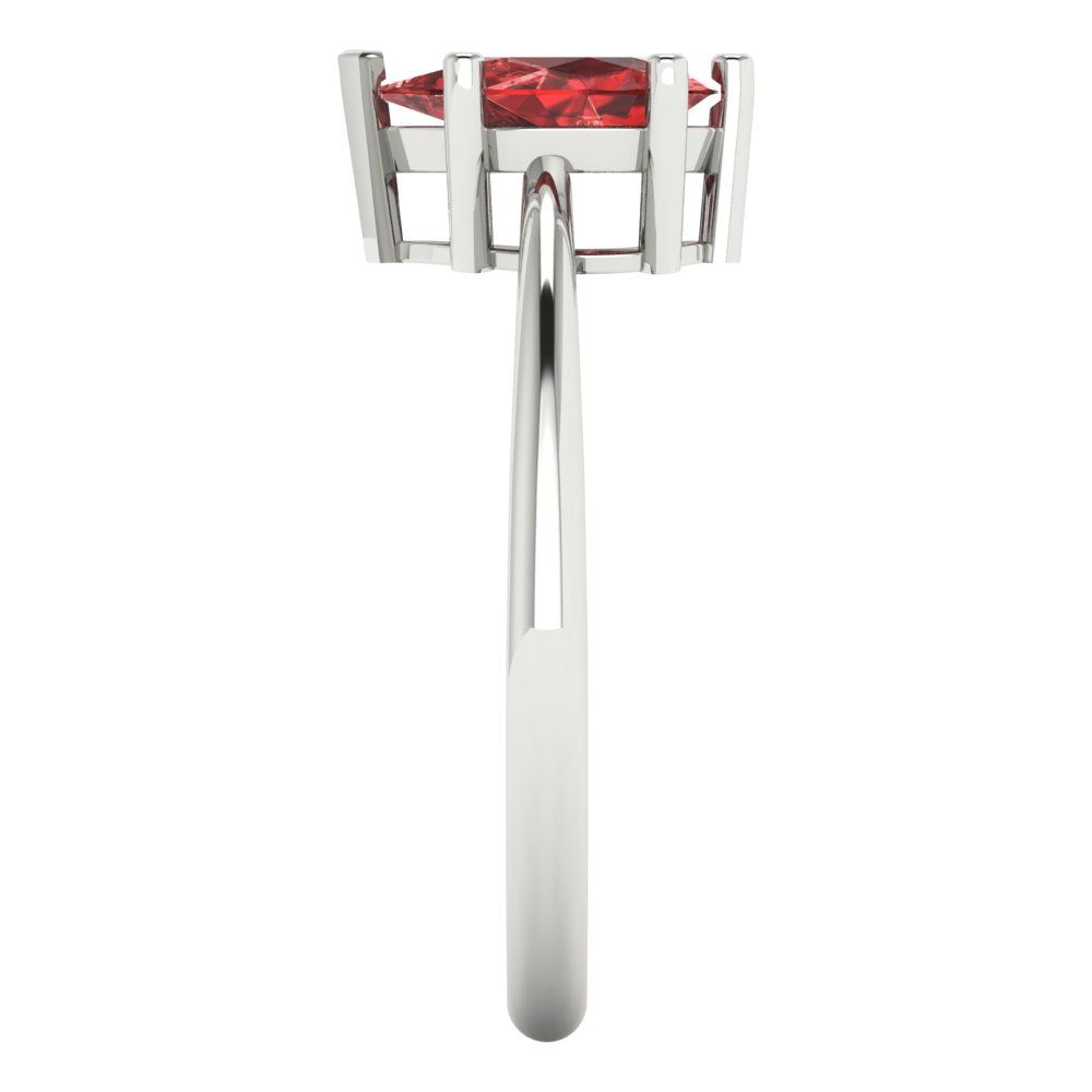 1 cttw Natural Garnet Solitaire  Engagement Ring - Solid Gold (Pear Cut,8x5mm)