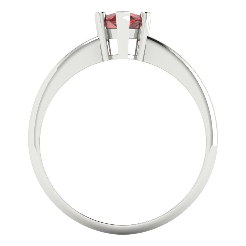 1 cttw Natural Garnet Solitaire  Engagement Ring - Solid Gold (Pear Cut,8x5mm)