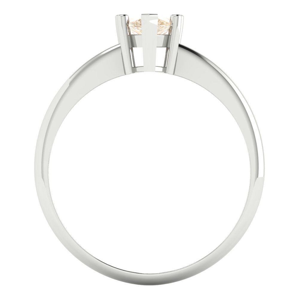 1 cttw Natural Morganite Solitaire  Engagement Ring - Solid Gold (Pear Cut,8x5mm)