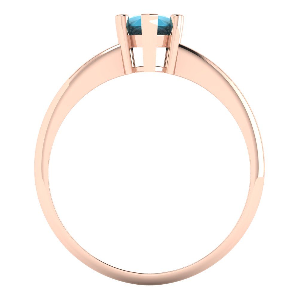 1 cttw Simulated Turquoise Solitaire  Engagement Ring - Solid Gold (Pear Cut,8x5mm)