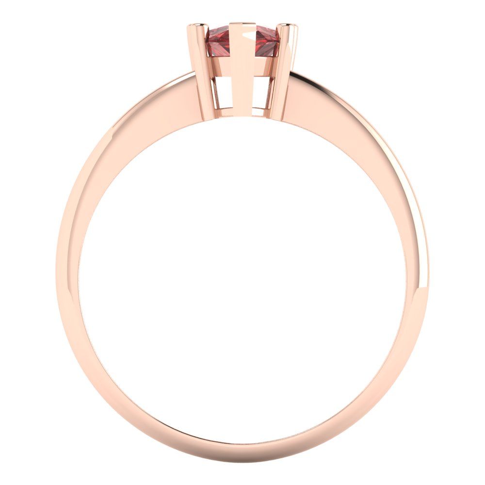 1 cttw Natural Garnet Solitaire  Engagement Ring - Solid Gold (Pear Cut,8x5mm)