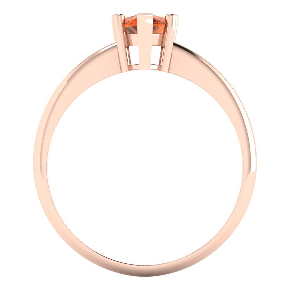 1 cttw Zirconia Simulated Red Diamond Solitaire  Engagement Ring - Solid Gold (VVS1, Pear Cut,8x5mm)