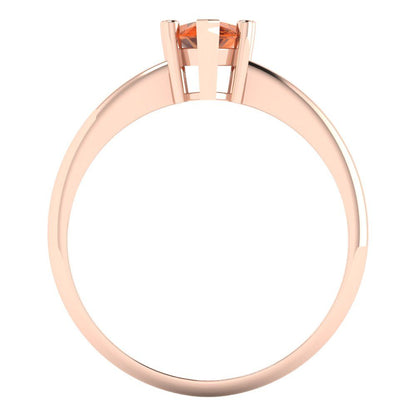1 cttw Zirconia Simulated Red Diamond Solitaire  Engagement Ring - Solid Gold (VVS1, Pear Cut,8x5mm)