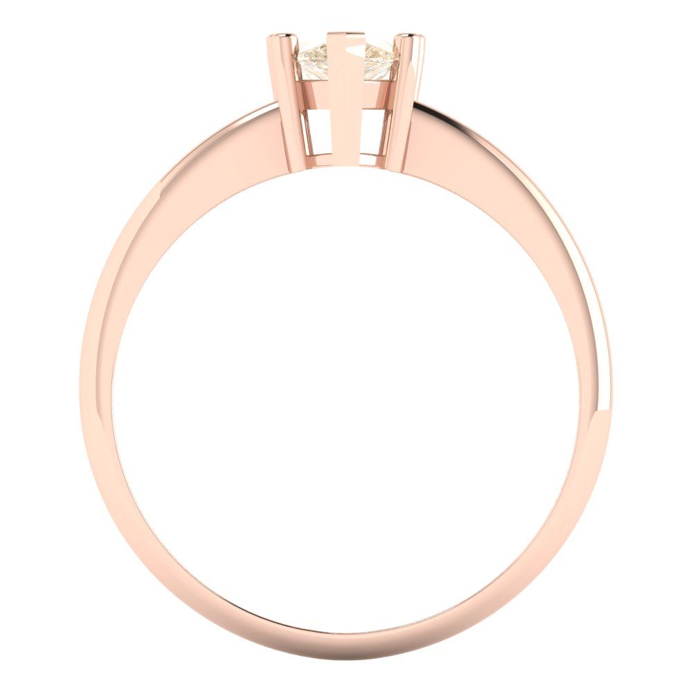 1 cttw Natural Morganite Solitaire  Engagement Ring - Solid Gold (Pear Cut,8x5mm)