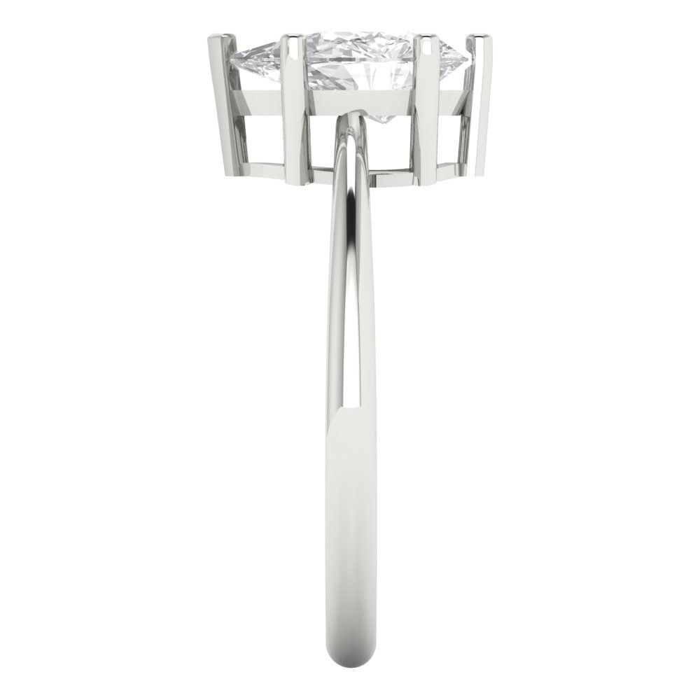 1.5 ct Brilliant Pear Cut Natural Diamond Stone Clarity VS1-2 Color G-H White Gold Solitaire Ring