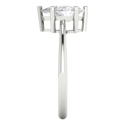 1.5 ct Brilliant Pear Cut Natural Diamond Stone Clarity VS1-2 Color G-H White Gold Solitaire Ring