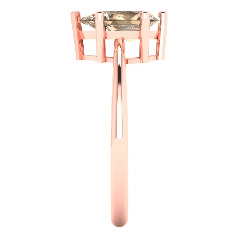 1.5 cttw Yellow Moissanite Solitaire  Engagement Ring - Solid Gold (Pear Cut,9x6mm)