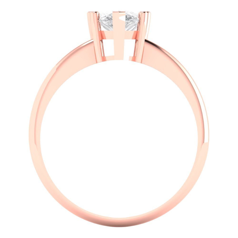 1.5 cttw Certified Moissanite Solitaire  Engagement Ring - Solid Gold (VVS1, D-F,Pear Cut,9x6mm)