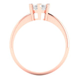 1.5 ct Brilliant Pear Cut Natural Diamond Stone Clarity SI1-2 Color G-H Rose Gold Solitaire Ring
