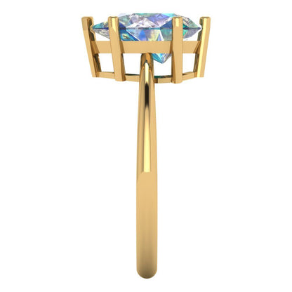 2 cttw Blue Moissanite Solitaire  Engagement Ring - Solid Gold (Pear Cut,10x7mm)