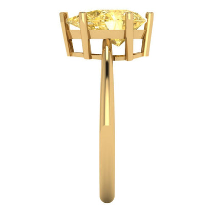 2 cttw Natural Citrine Solitaire  Engagement Ring - Solid Gold (Pear Cut,10x7mm)