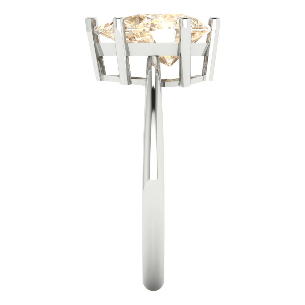 2 cttw Natural Morganite Solitaire  Engagement Ring - Solid Gold (Pear Cut,10x7mm)