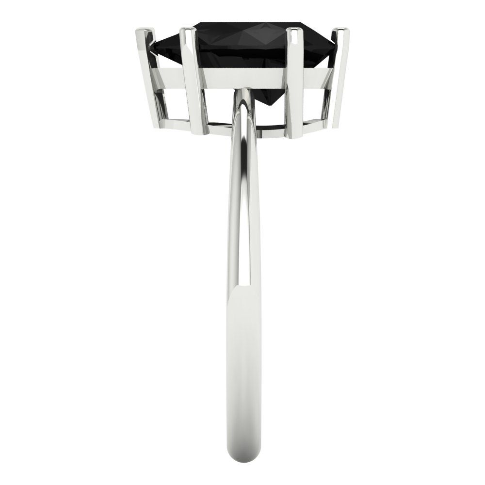 2 cttw Natural Onyx Solitaire  Engagement Ring - Solid Gold (Pear Cut,10x7mm)