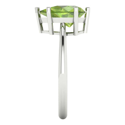 2 cttw Natural Peridot Solitaire  Engagement Ring - Solid Gold (Pear Cut,10x7mm)