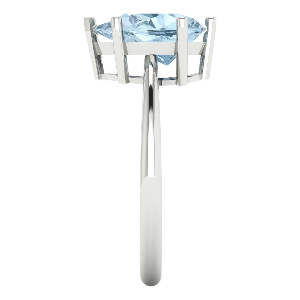 2 cttw Natural Sky Blue Topaz Solitaire  Engagement Ring - Solid Gold (Pear Cut,10x7mm)