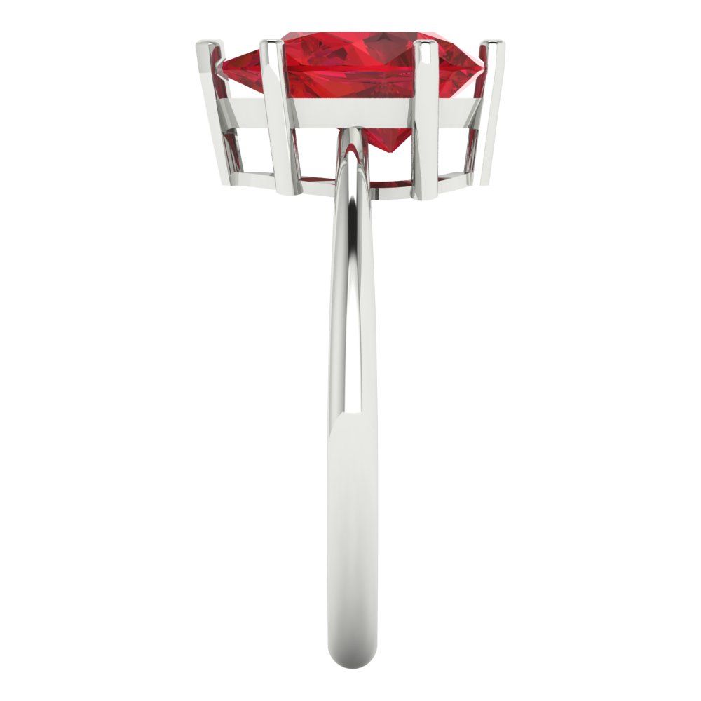 2 cttw Simulated Pink Tourmaline Solitaire  Engagement Ring - Solid Gold (Pear Cut,10x7mm)