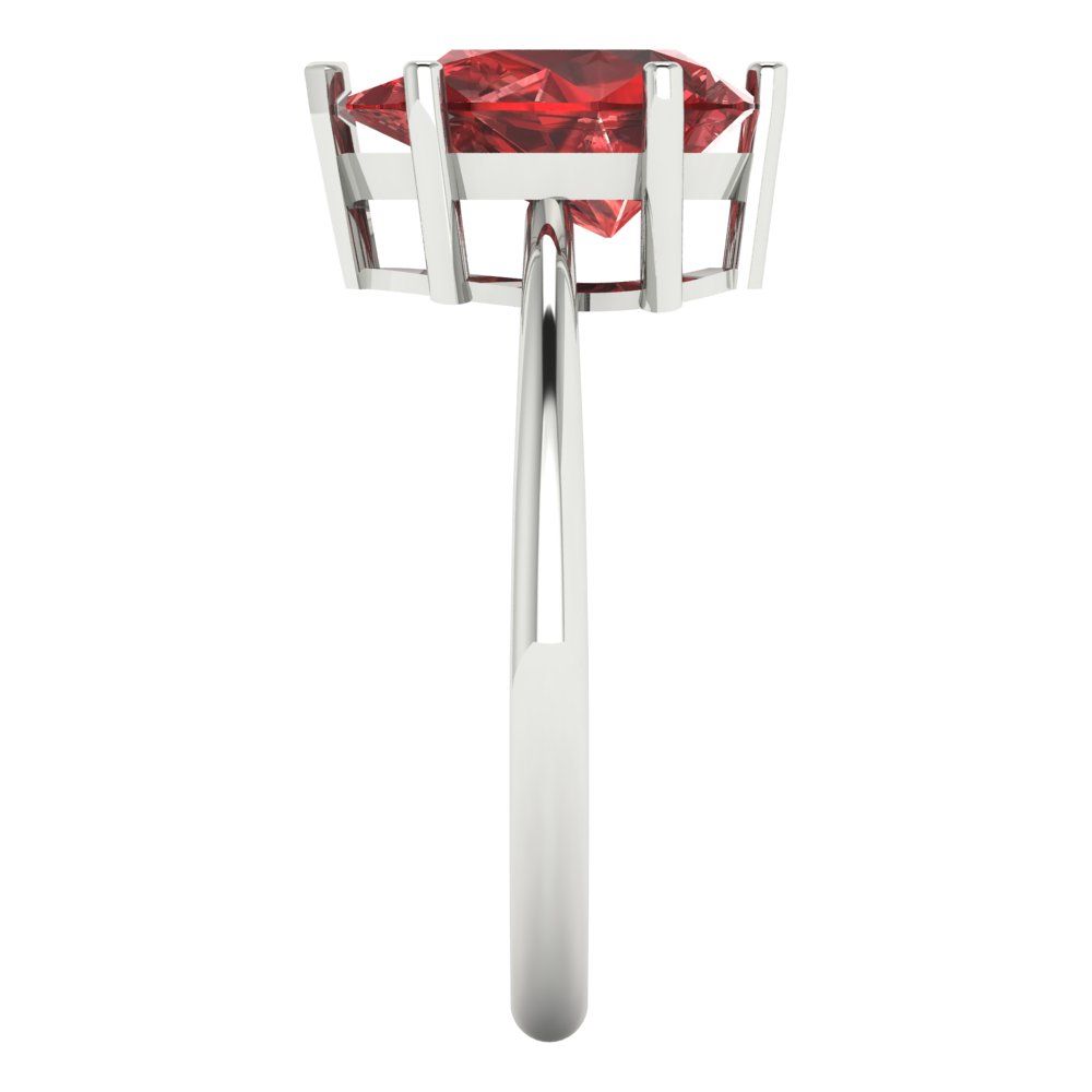 2 cttw Natural Garnet Solitaire  Engagement Ring - Solid Gold (Pear Cut,10x7mm)