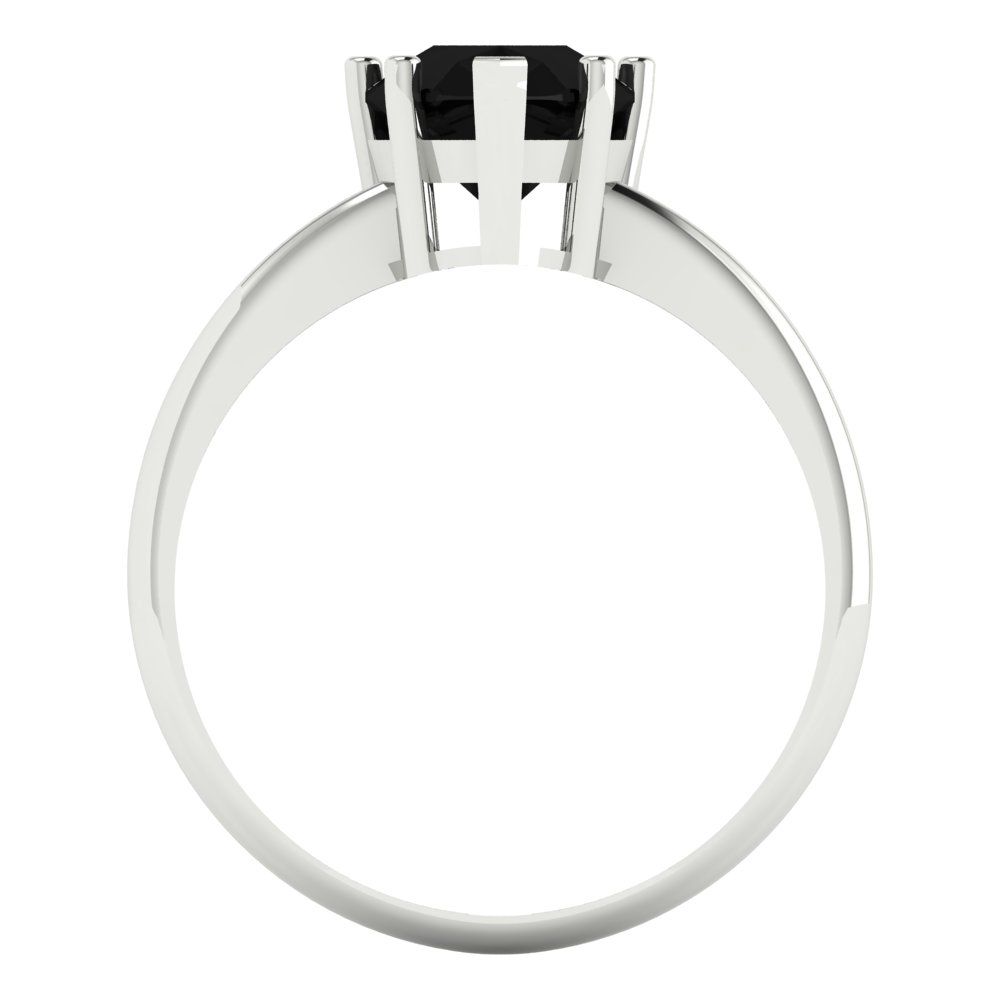 2 cttw Natural Onyx Solitaire  Engagement Ring - Solid Gold (Pear Cut,10x7mm)