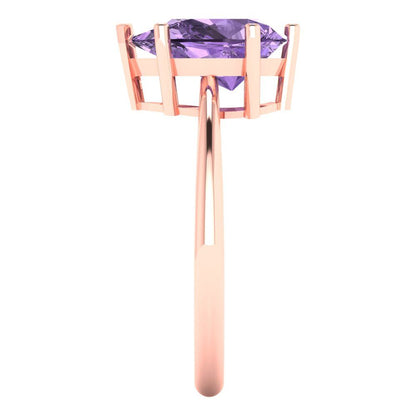 2 cttw Simulated Alexandrite Solitaire  Engagement Ring - Solid Gold (Pear Cut,10x7mm)