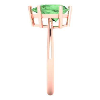 2 cttw Zirconia Simulated Green Diamond Solitaire  Engagement Ring - Solid Gold (VVS1, Pear Cut,10x7mm)