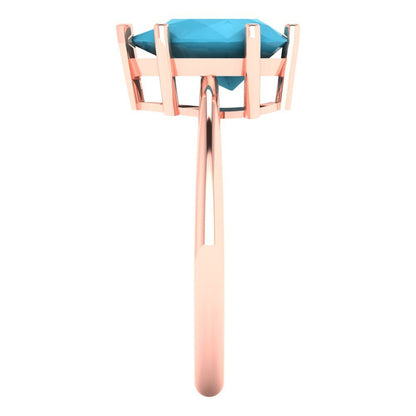 2 cttw Simulated Turquoise Solitaire  Engagement Ring - Solid Gold (Pear Cut,10x7mm)