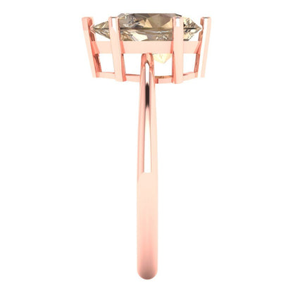 2 cttw Yellow Moissanite Solitaire  Engagement Ring - Solid Gold (Pear Cut,10x7mm)