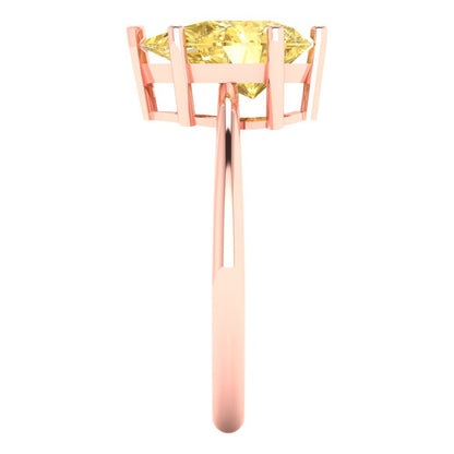 2 cttw Natural Citrine Solitaire  Engagement Ring - Solid Gold (Pear Cut,10x7mm)