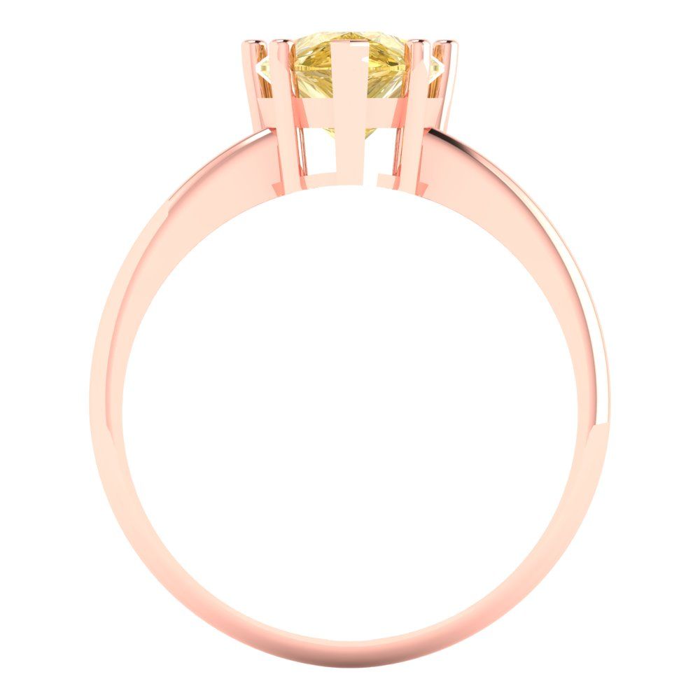 2 cttw Natural Citrine Solitaire  Engagement Ring - Solid Gold (Pear Cut,10x7mm)