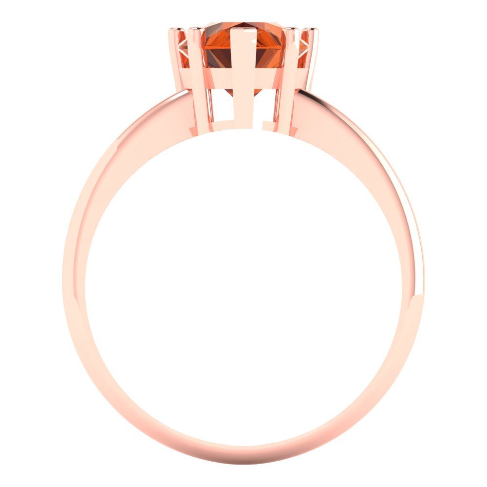 2 cttw Simulated Pink Tourmaline Solitaire  Engagement Ring - Solid Gold (Pear Cut,10x7mm)