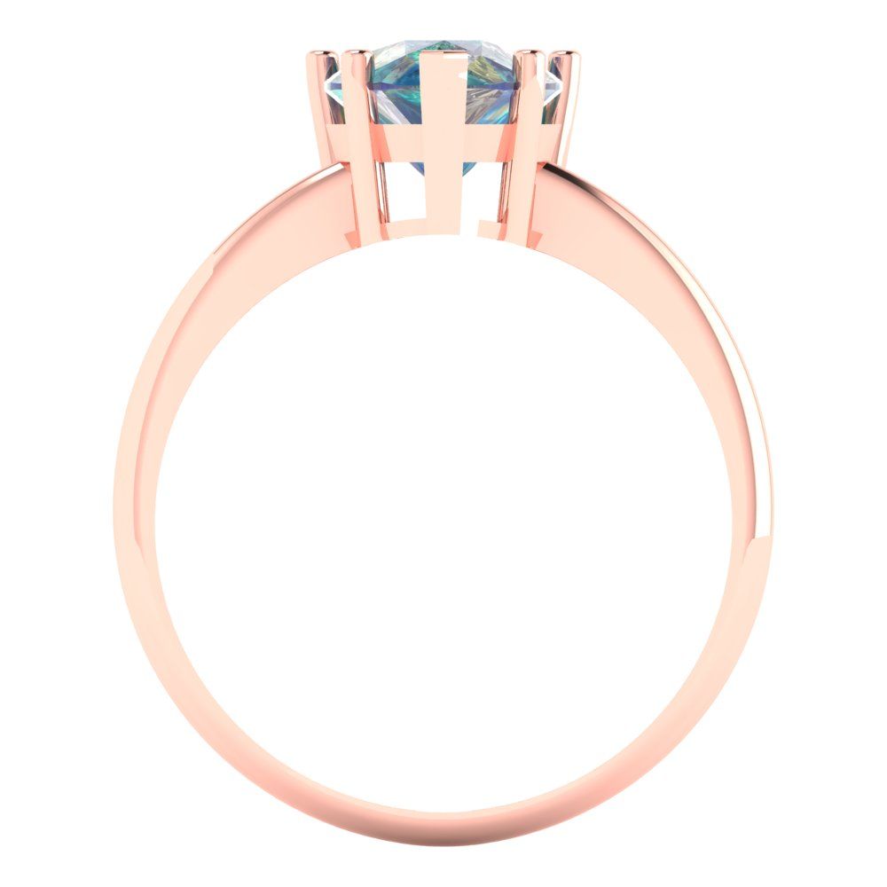 2 cttw Blue Moissanite Solitaire  Engagement Ring - Solid Gold (Pear Cut,10x7mm)