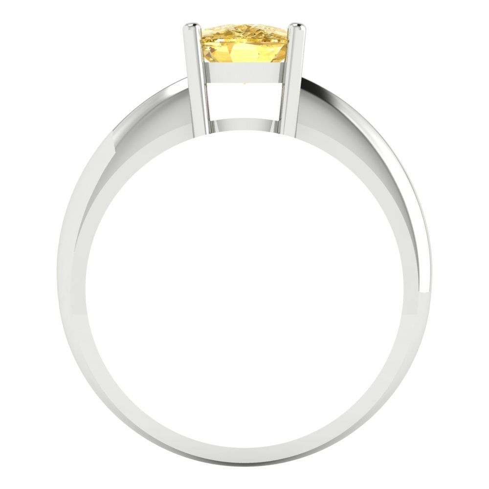 1.5 cttw Natural Citrine Solitaire  Engagement Ring - Solid Gold (Cushion Cut,6.5mm)